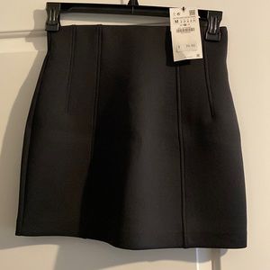 Zara black scuba skirt